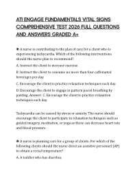 ATI ENGAGE FUNDAMENTALS VITAL SIGNS COMPREHENSIVE TEST 2026 FULL QUESTIONS AND ANSWERS GRA