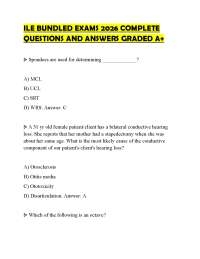 ILE BUNDLED EXAMS 2026 COMPLETE QUESTIONS AND ANSWERS GRADED A+