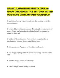 GRAND CANYON UNIVERSITY CWV 101 STUDY GUIDE PRACTICE TEST 2026 TESTED QUESTIONS WITH ANSWE