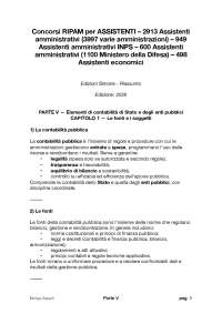 RIPAM 2026 - PARTE V Elementi di contabilità di Stato e degli enti pubblici - RIASSUNTO