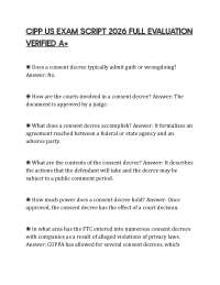 CIPP US EXAM SCRIPT 2026 FULL EVALUATION VERIFIED A+