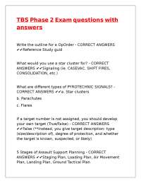 TBS Phase 2 Exam questions with answers