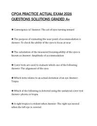 CPOA PRACTICE ACTUAL EXAM 2026 QUESTIONS SOLUTIONS GRADED A+
