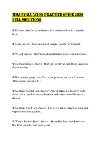 MMA EVALUATION PRACTICE GUIDE 2026 FULL SOLUTIONS