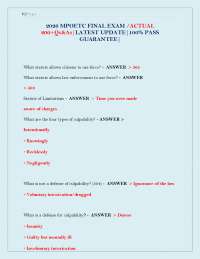 2026 MPOETC FINAL EXAM /ACTUAL 200+Qs&As|LATEST UPDATE|100% PASS GUARANTEE|