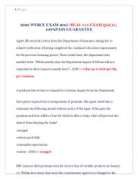 2026 WEBCE EXAM 2025/REAL 115 EXAM Qs&As| 100%PASS GUARANTEE