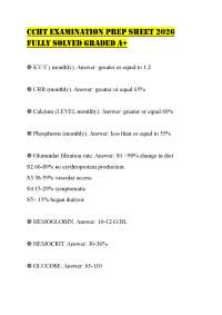 CCHT EXAMINATION PREP SHEET 2026 FULLY SOLVED GRADED A+