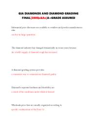 GIA DIAMONDS AND DIAMOND GRADING FINAL|300Qs&As|A+GRADE ASSURED