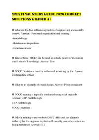 MMA FINAL STUDY GUIDE 2026 CORRECT SOLUTIONS GRADED A+