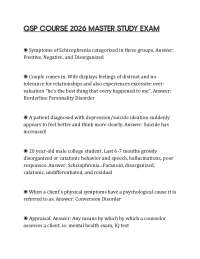 QSP COURSE 2026 MASTER STUDY EXAM