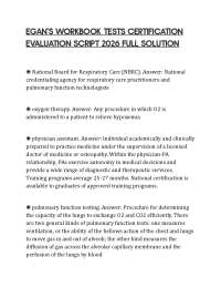 EGAN'S WORKBOOK TESTS CERTIFICATION EVALUATION SCRIPT 2026 FULL SOLUTION