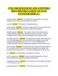 C784 (180 QUESTIONS AND ANSWERS) 2026 UPDATED LATEST (ACTUAL EXAM)GRADED A+.