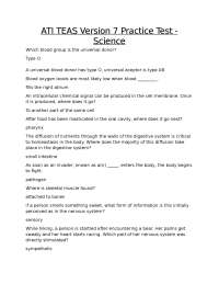 ATI TEAS Version 7 Practice Test - Science.docx