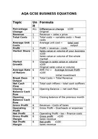 2025 GCSE business past paper