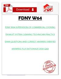 FDNY W64 SUPERVISION OF COMMERCIAL COOKING