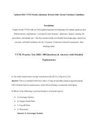 VTNE Practice Test: 100 Questions & Answers with Detailed Explanations (2026 Updated)