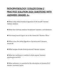 PATHOPHYSIOLOGY GOULDS EXAM 2 PRACTICE SOLUTION 2026 QUESTIONS WITH ANSWERS GRADED A+