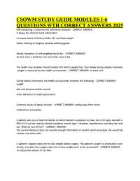 CSOWM Study Guide Modules 1–6: Bariatric Surgery, Obesity & Metabolic Health