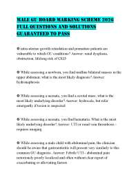 MALE GU BOARD MARKING SCHEME 2026 FULL QUESTIONS AND SOLUTIONS GUARANTEED TO PASS