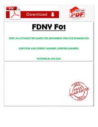 FDNY F01 CITYWIDE FIRE GUARD FOR IMPAIRMENT PRACTICE EXAMINATION
