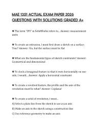 MAE 1351 ACTUAL EXAM PAPER 2026 QUESTIONS WITH SOLUTIONS GRADED A+
