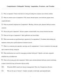 Comprehensive Orthopedic Nursing: Amputation, Fractures, and Traction