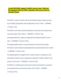 Actual Appian Certified Analyst exam - Software Development Lifecycle SDLC quest