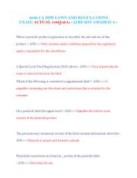 2026 CA DPR LAWS AND REGULATIONS EXAM|ACTUAL 100Qs&As|ALREADY GRADED A+