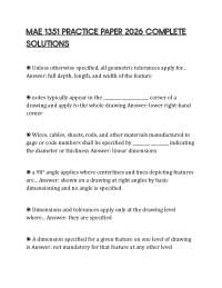 MAE 1351 PRACTICE PAPER 2026 COMPLETE SOLUTIONS