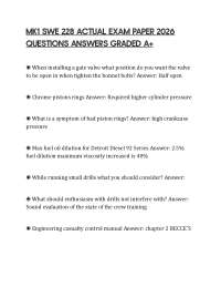 MK1 SWE 228 ACTUAL EXAM PAPER 2026 QUESTIONS ANSWERS GRADED A+