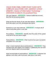CSULB IS385 FINAL EXAM STUDY GUIDE WITH COMPLETE SOLUTIONS 100% VERIFIED LATEST UPDATE!!,