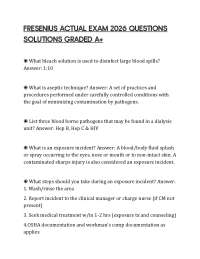 FRESENIUS ACTUAL EXAM 2026 QUESTIONS SOLUTIONS GRADED A+