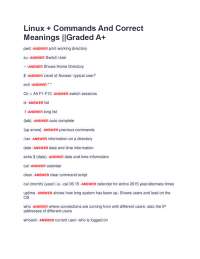 Linux + Commands And Correct Meanings ||Graded A+