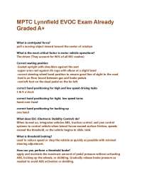 MPTC Lynnfield EVOC Exam Already Graded A+