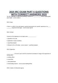 IRC Part 6 Practice Questions – Residential Construction & Code Compliance (2026 Edition)