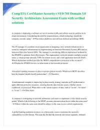 CompTIA CertMaster Security+ SY0-701 Domain 3.0 Security Architecture Assessment