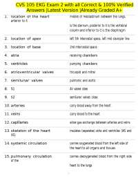 CVS 105 EKG Exam 2 with all Correct & 100% Verified Answers |Latest Version |Already Grade