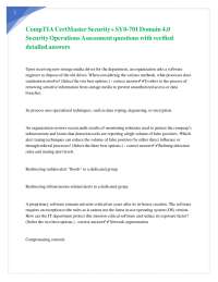 CompTIA CertMaster Security+ SY0-701 Domain 4.0 Security Operations Assessment questions