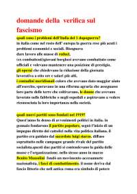 domande sul fascismo per preparazione alla verifica