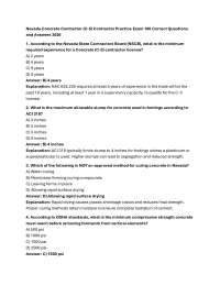 Nevada Concrete Contractor (C-5) Contractor Practice Exam 100 Correct Questions and Answe