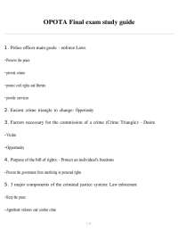OPOTA Final exam study guide