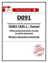 D091 DGM3 Task 1 Passed 2026 – Formative Assessment | WGU
