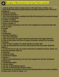 Microeconomics Final Exam Practice Questions & Answers