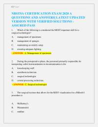 NBSTSA CST Certification Exam 2020 Questions & Answers | Surgical Technologist 2026