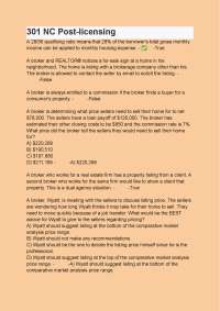 North Carolina Real Estate 301 Post-Licensing Exam | Agency & Material Facts