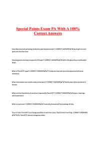 Special Points Exam PA PDF – 100% Correct Answers with Verified Solutions