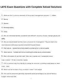 LATG Exam Questions with Complete Solved Solutions