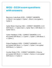 WGU - D334 exam questions with answers,
