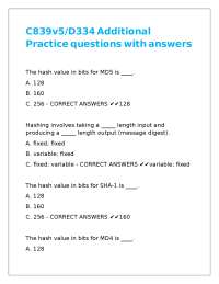 C839v5/D334 Additional Practice questions with answers