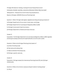 Michigan (MI) Hydronic Heating, Cooling & Process Piping Practice Exam MICHIGAN HYDONIC HE